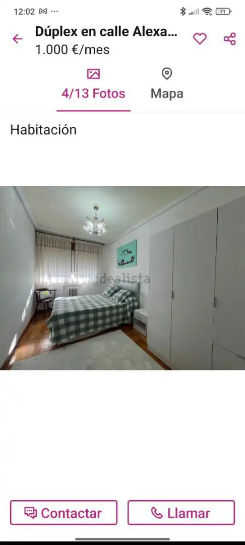 Piso de alquiler en Rúa Alexandre Bóveda, 18, Paradai Habitación de Piso de alquiler en Lugo con Calefacción, Parquet y Terraza