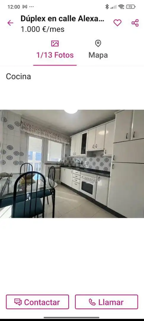 Piso de alquiler en Rúa Alexandre Bóveda, 18, Paradai Cocina de Piso de alquiler en Lugo con Calefacción, Parquet y Terraza
