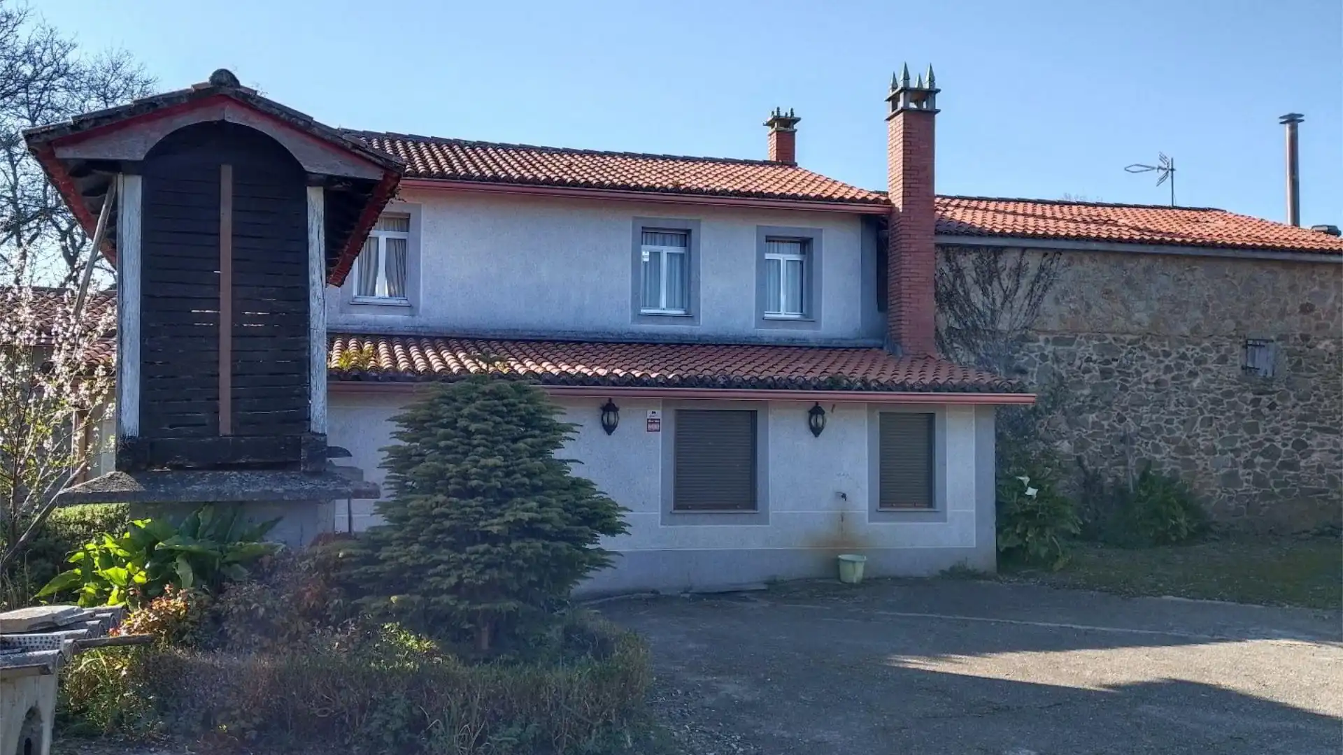 Vista exterior de Piso en venta en Curtis con Calefacción, Jardín privado y Parquet