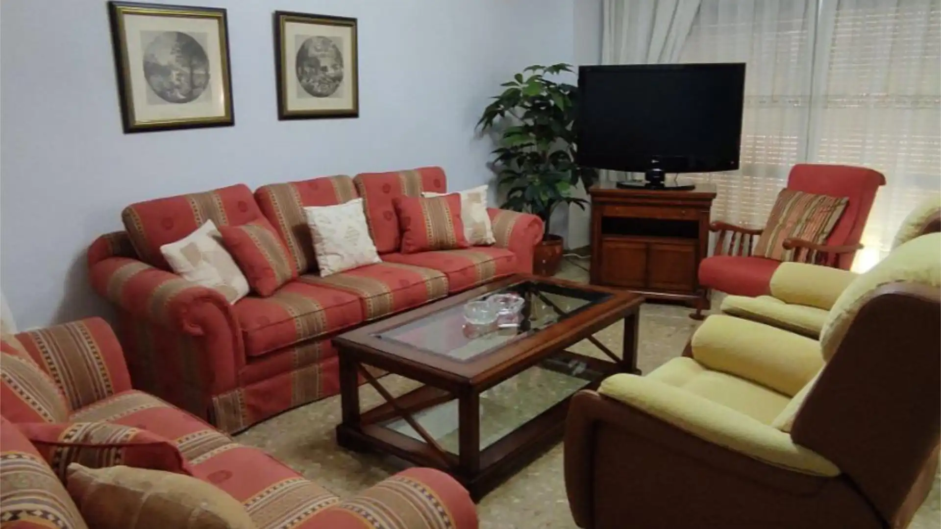 Sala de estar de Piso de alquiler en Málaga Capital con Aire acondicionado, Calefacción y Terraza