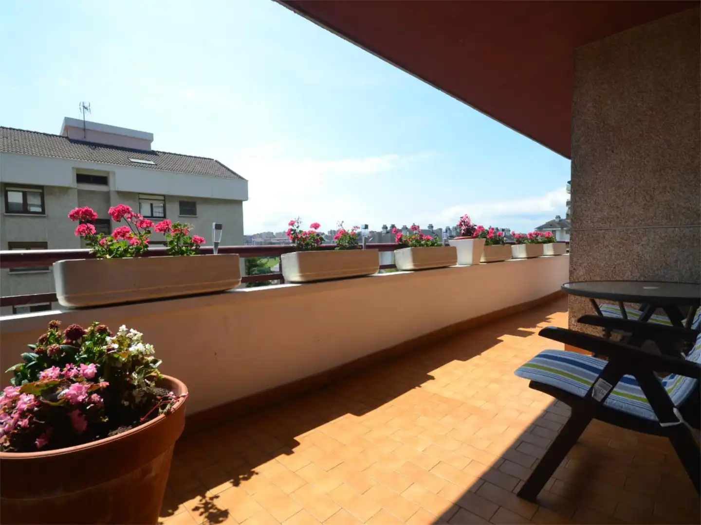 Terrace of Flat for rent in Santander  with Heating, Private garden and Parquet flooring