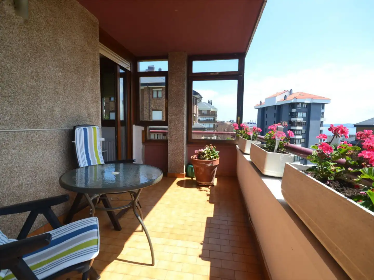 Terrace of Flat for rent in Santander  with Heating, Private garden and Parquet flooring