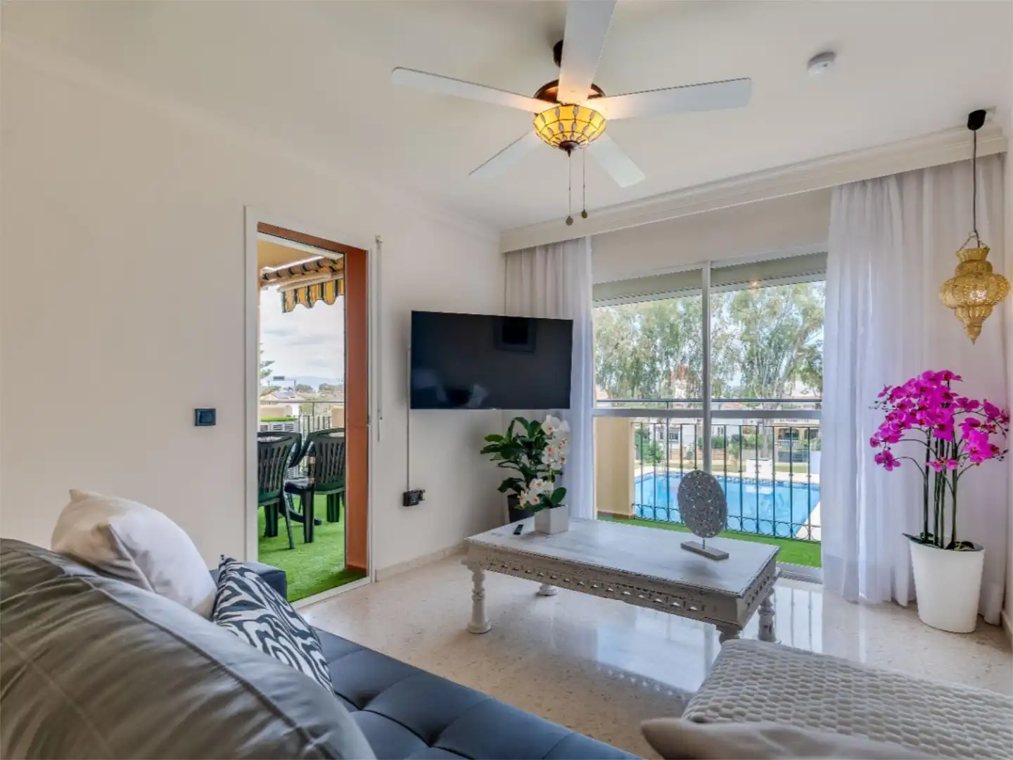 Wohnung zur Miete in Calle Loma del Paraiso, 17, Los Álamos Wohnzimmer von Wohnung zur Miete in Torremolinos mit Klimaanlage, Heizung und Terrasse