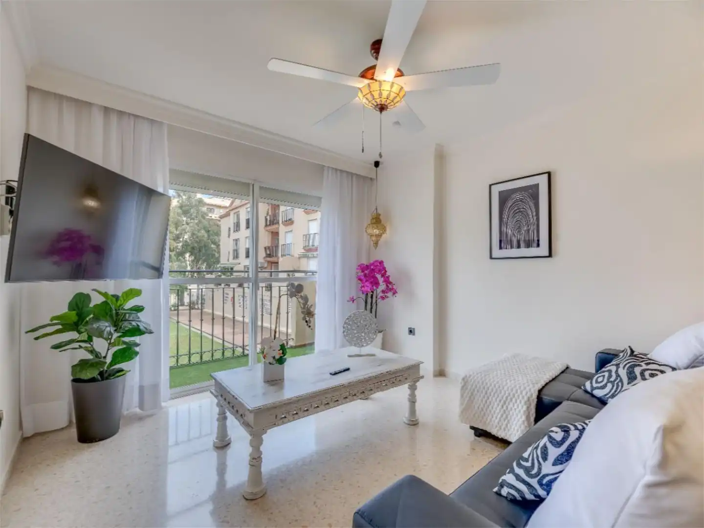 Wohnung zur Miete in Calle Loma del Paraiso, 17, Los Álamos Wohnzimmer von Wohnung zur Miete in Torremolinos mit Klimaanlage, Heizung und Terrasse