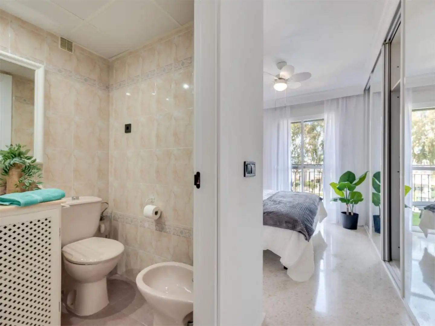 Wohnung zur Miete in Calle Loma del Paraiso, 17, Los Álamos Badezimmer von Wohnung zur Miete in Torremolinos mit Klimaanlage, Heizung und Terrasse