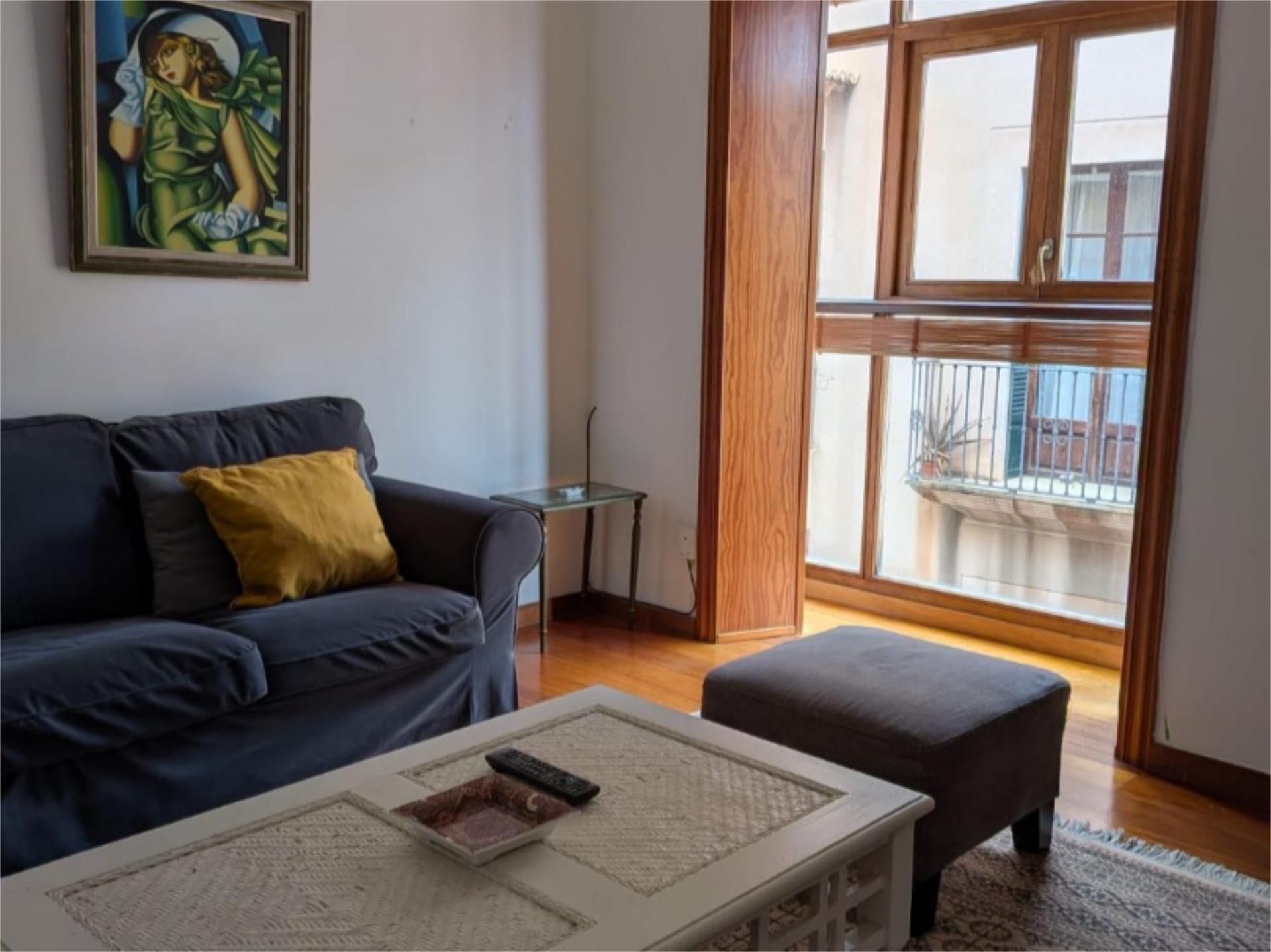 Sala de estar de Piso de alquiler en  Palma de Mallorca con Aire acondicionado, Parquet y Amueblado