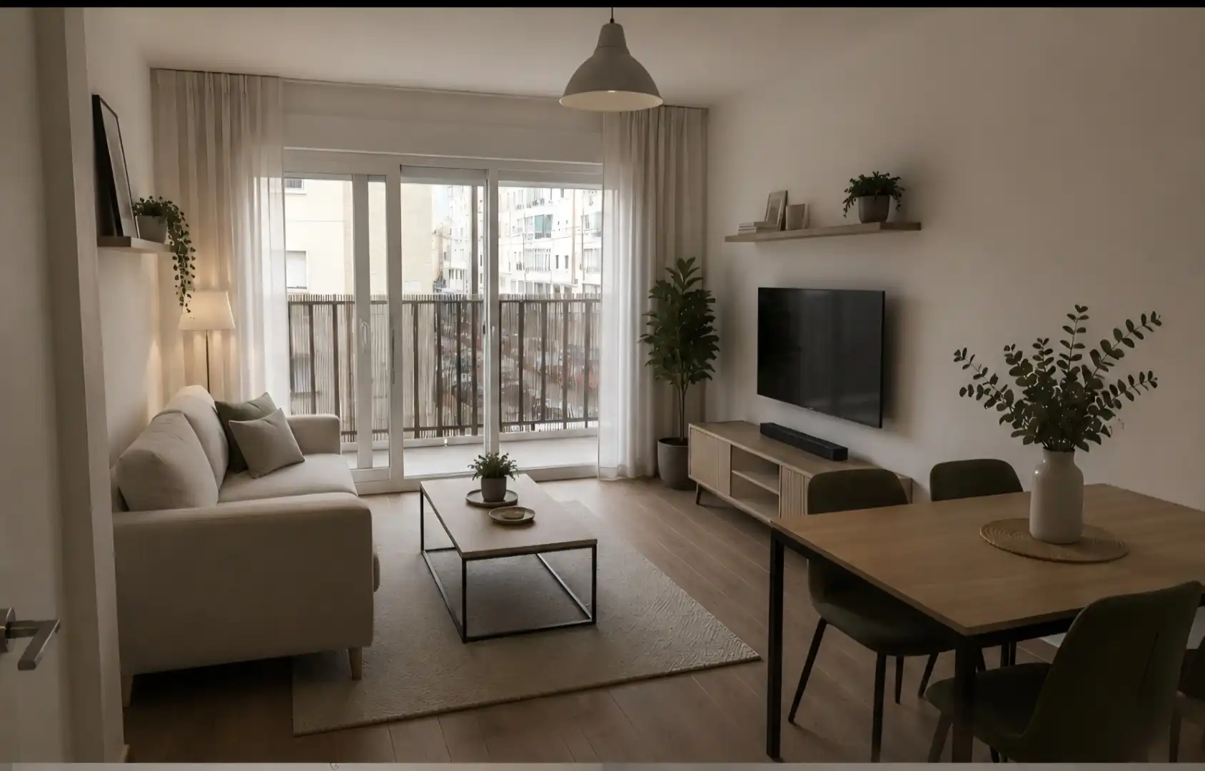 Flat for sale in Pasaje Gorbea, 7, Los Castillejos - La Trinidad Living room of Flat for sale in Málaga with Parquet flooring, Terrace and Balcony