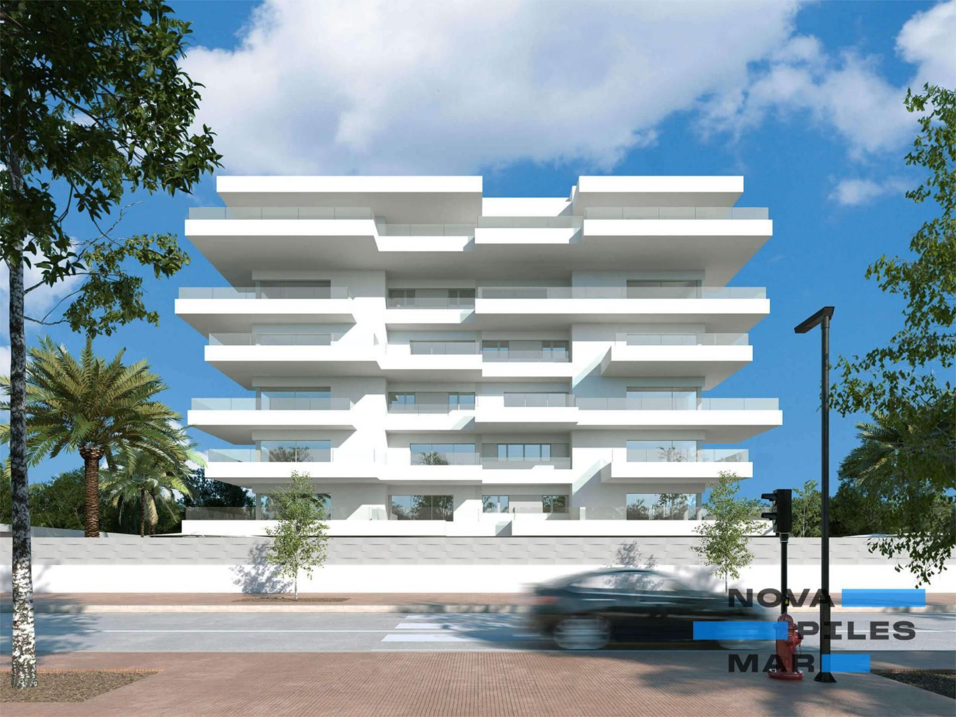 Vista exterior de Pis en venda en Piles amb Aire condicionat, Terrassa i Piscina