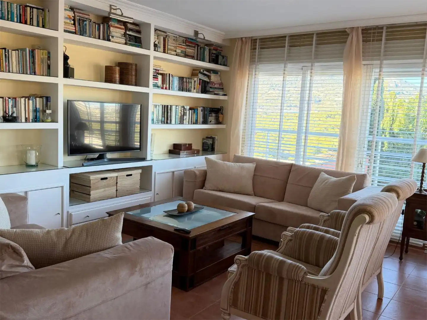 Houses for sale in Partida Casanova, 31e, Marisol Park - Ortembach - Los Almendros Living room of Houses for sale in Calpe / Calp with Air Conditioner, Terrace and Swimming Pool