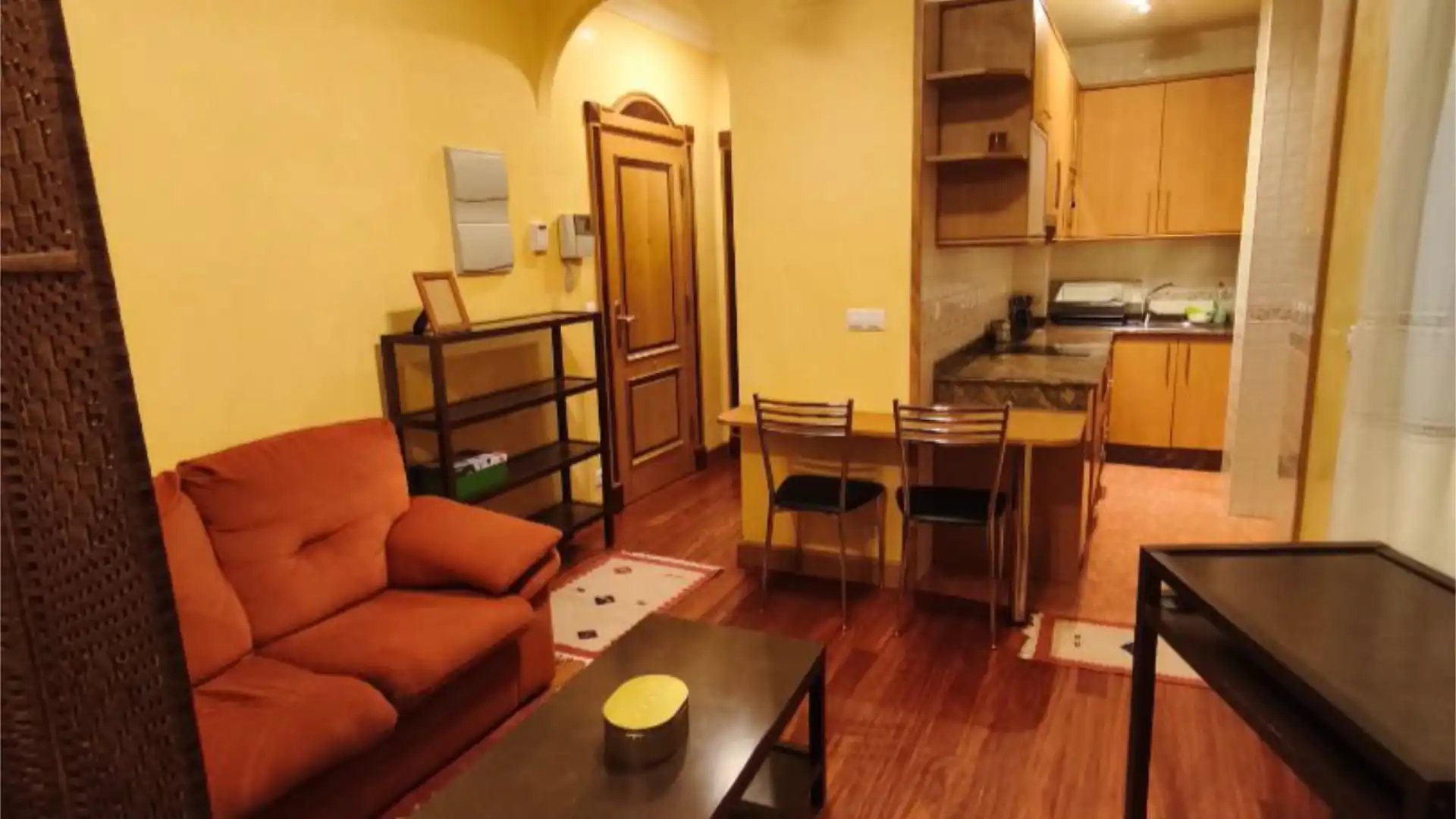 Sala de estar de Estudio de alquiler en Vigo  con Calefacción, Parquet y Amueblado