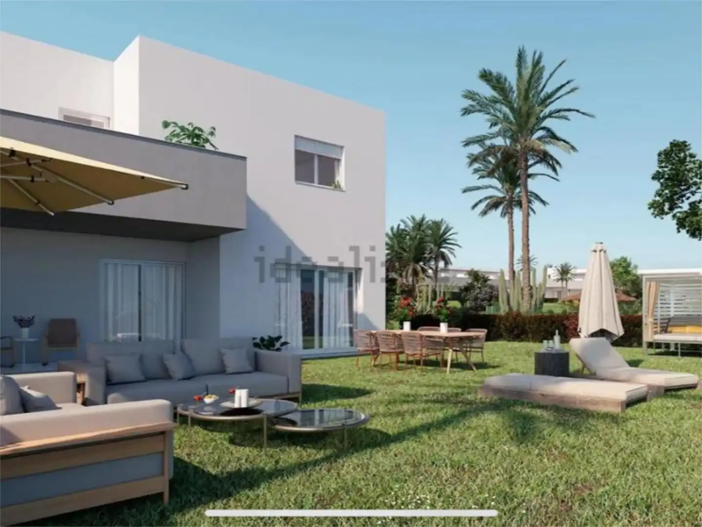 Garten von Wohnung zum Verkauf in Puerto Real mit Klimaanlage, Heizung und Privatgarten
