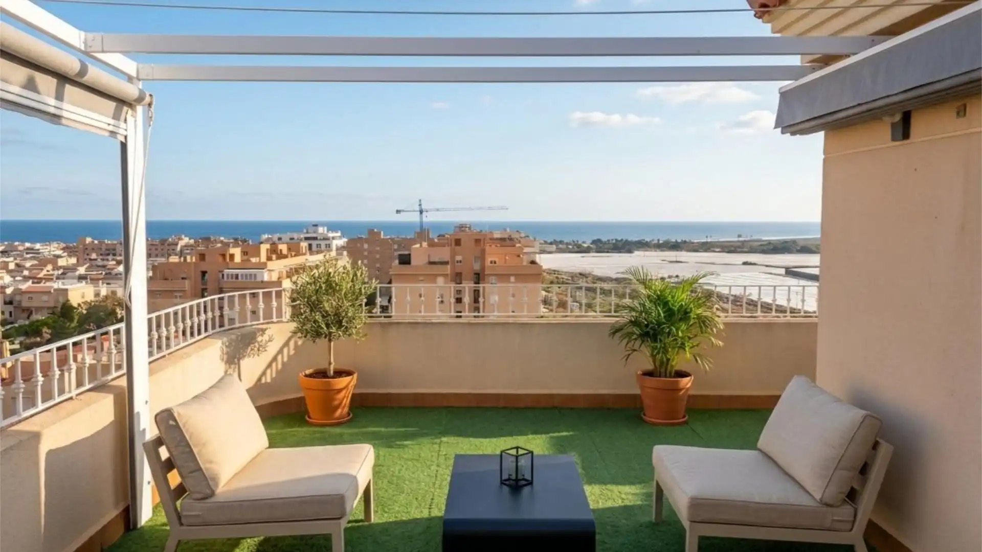 Terrace of Attic for sale in Roquetas de Mar  with Air Conditioner, Terrace and Swimming Pool