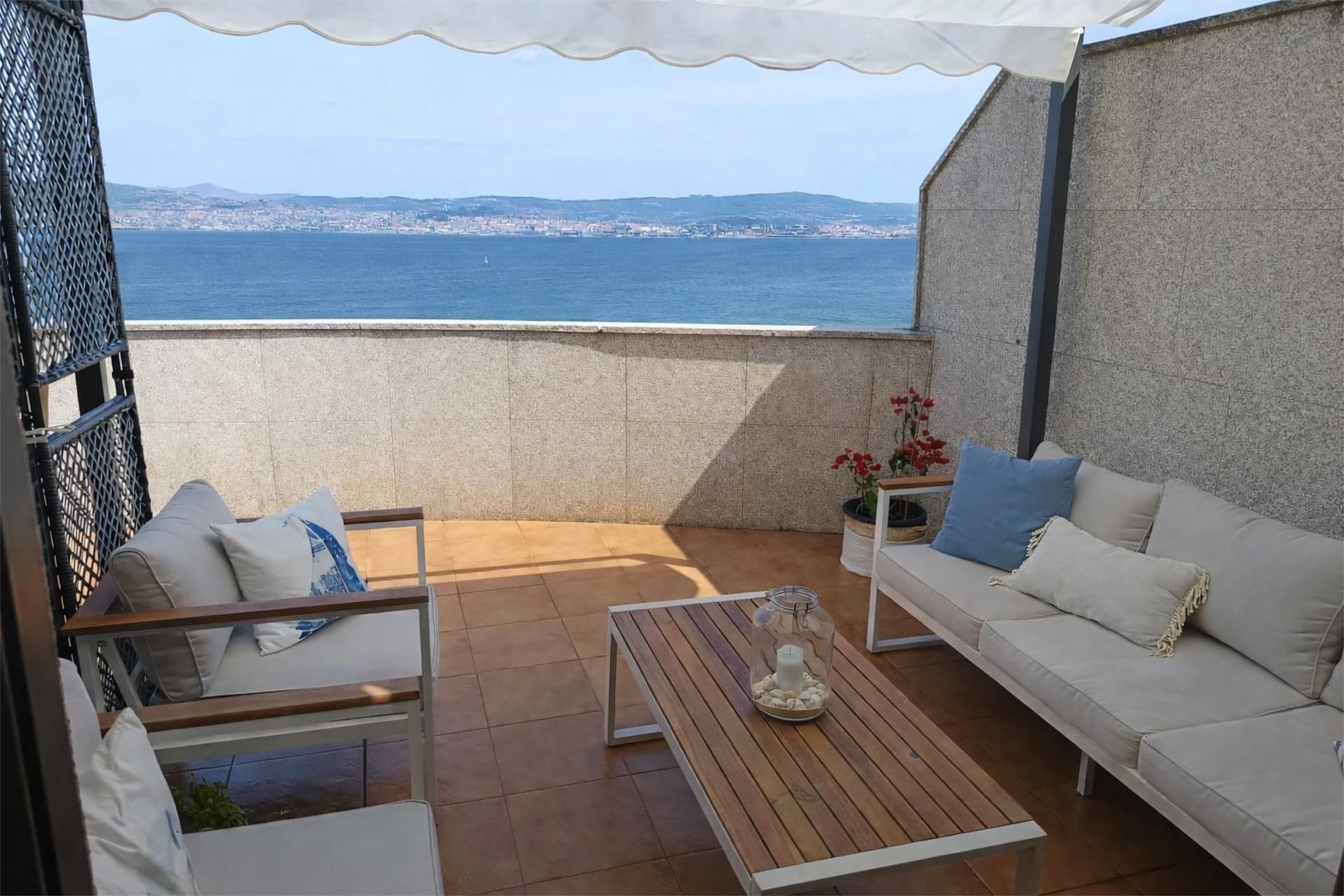 Terraza de Ático de alquiler en Cangas  con Aire acondicionado, Calefacción y Parquet
