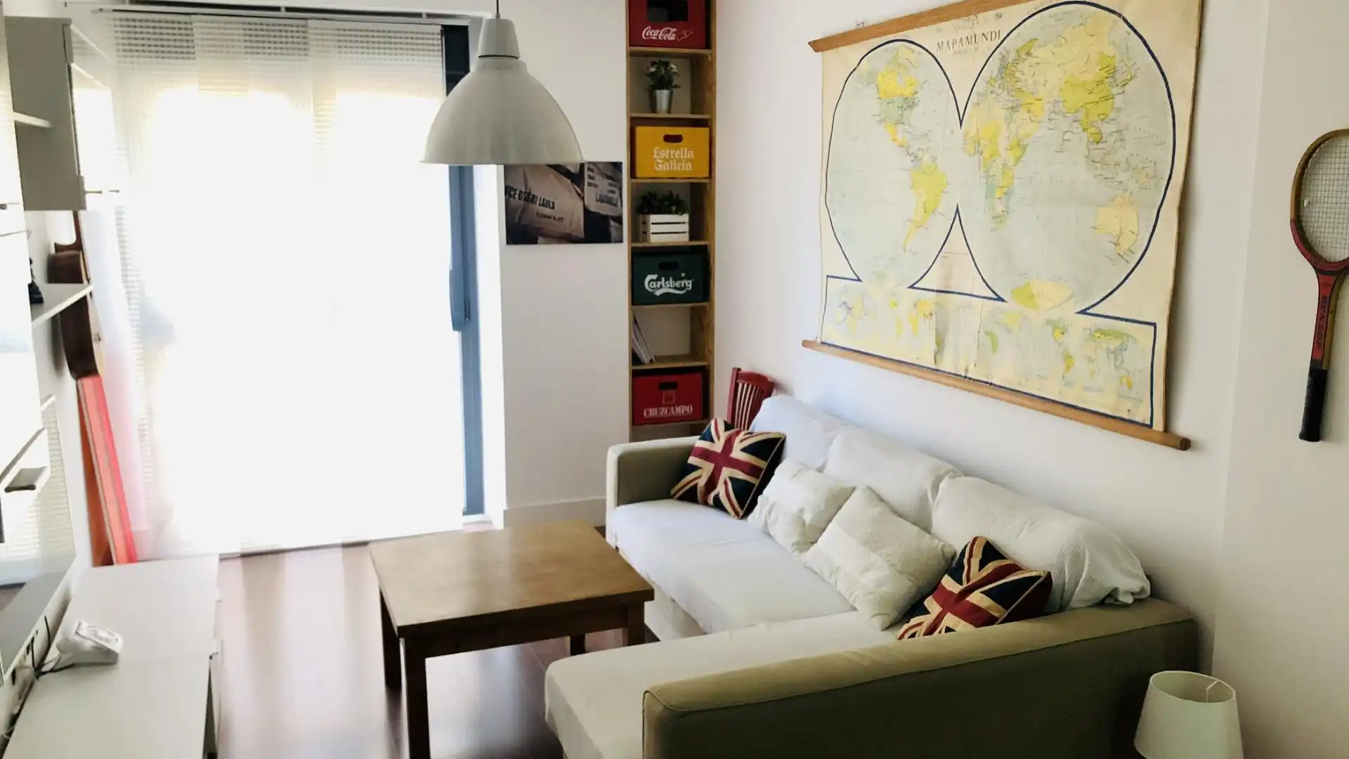 Sala de estar de Piso de alquiler en  Sevilla Capital con Aire acondicionado, Calefacción y Parquet