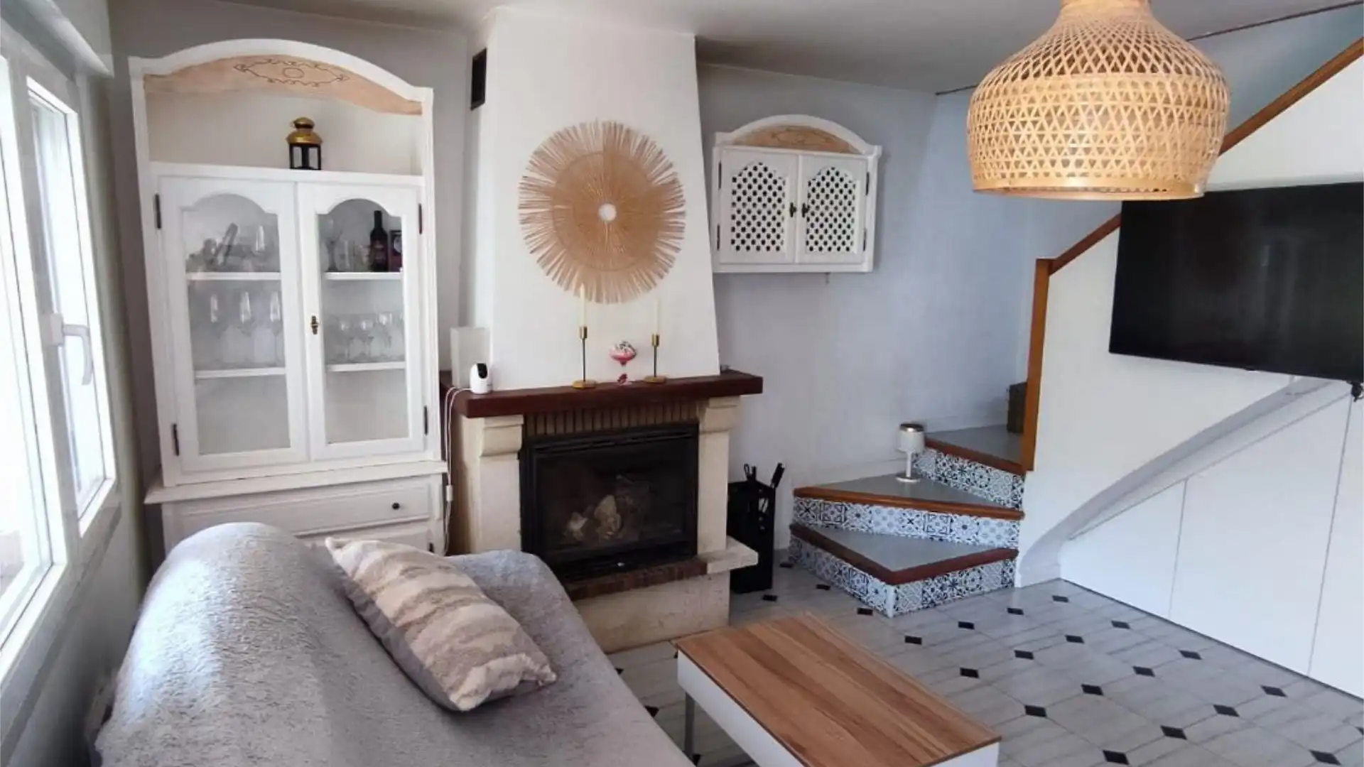 Sala d'estar de Pis en venda en San Román de los Montes amb Aire condicionat, Calefacció i Jardí privat