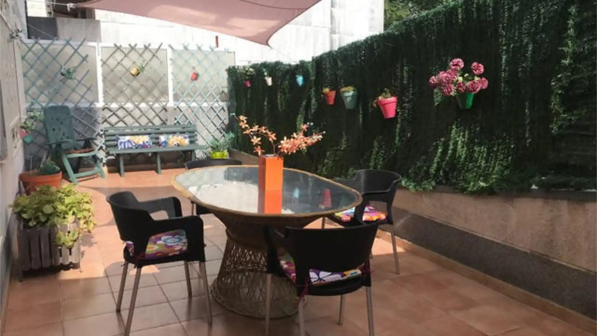 Terraza de Piso de alquiler en Santiago de Compostela  con Calefacción, Terraza y Amueblado