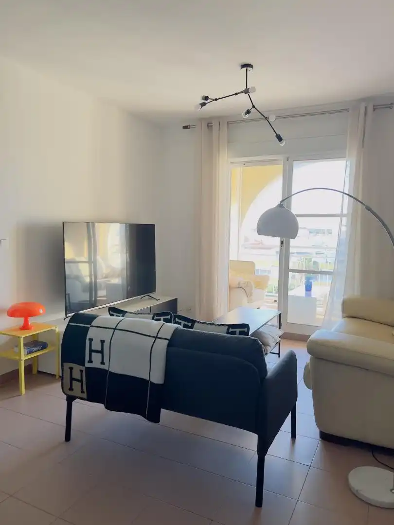 Sala de estar de Piso de alquiler en El Portil con Aire acondicionado, Calefacción y Jardín privado
