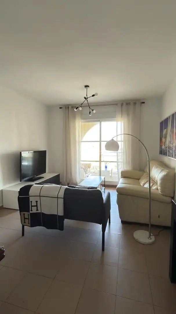 Sala de estar de Piso de alquiler en El Portil con Aire acondicionado, Calefacción y Jardín privado