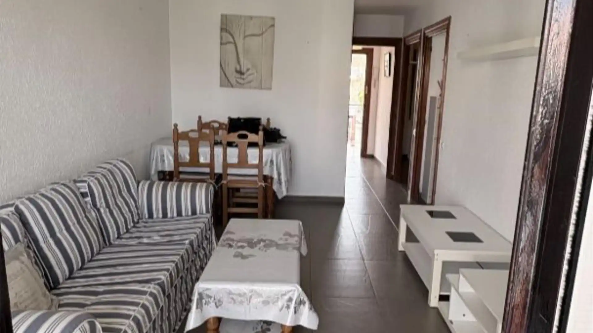 Living room of Flat for sale in Roquetas de Mar  with Terrace, Swimming Pool and Furnished