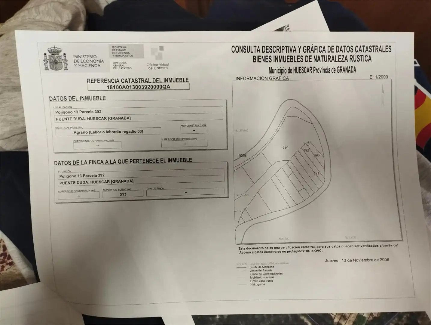 Land for sale in Huéscar