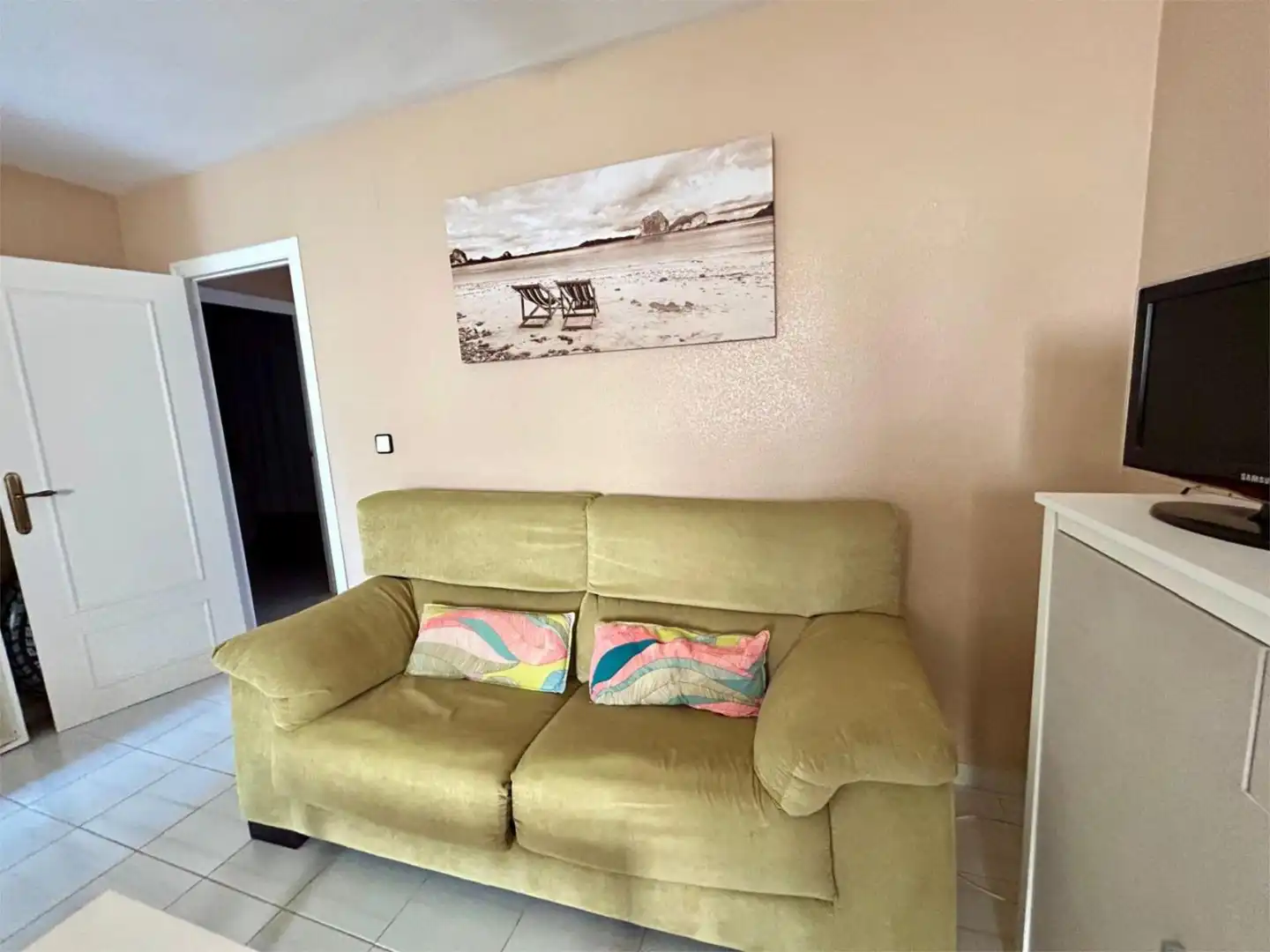 Wohnung zum Verkauf in Urbanizacion Catania, 1, Tomás Maestre Wohnzimmer von Wohnung zum Verkauf in La Manga del Mar Menor mit Klimaanlage, Heizung und Privatgarten