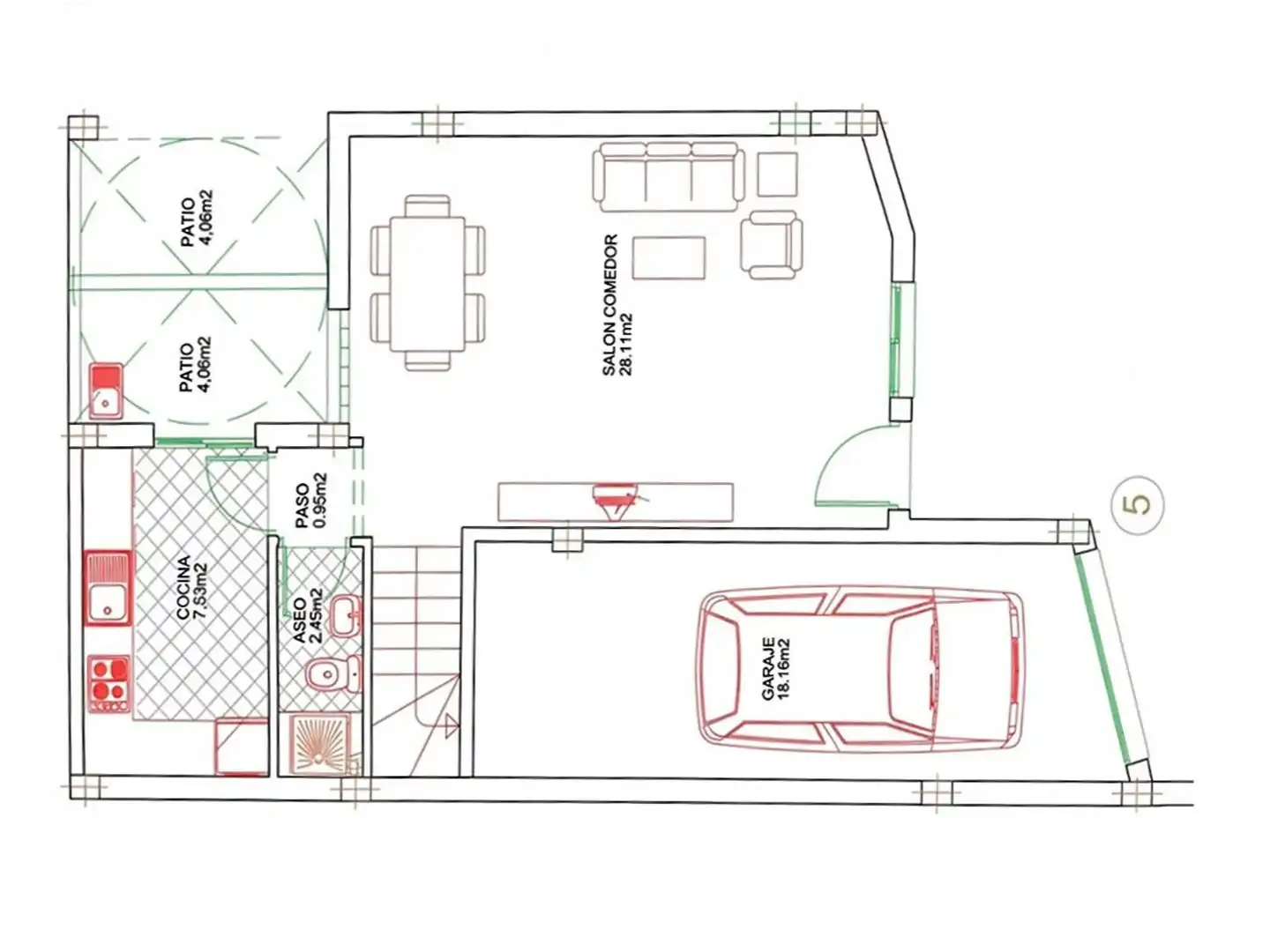 Einfamilien-Reihenhaus zum Verkauf in Calle Encina, 11, Centro Einfamilien-Reihenhaus zum Verkauf in Fuente Álamo de Murcia mit Terrasse und Balkon