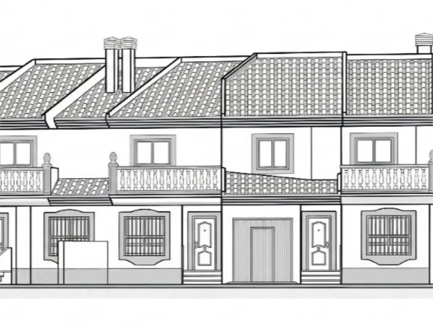 Einfamilien-Reihenhaus zum Verkauf in Fuente Álamo de Murcia mit Terrasse und Balkon