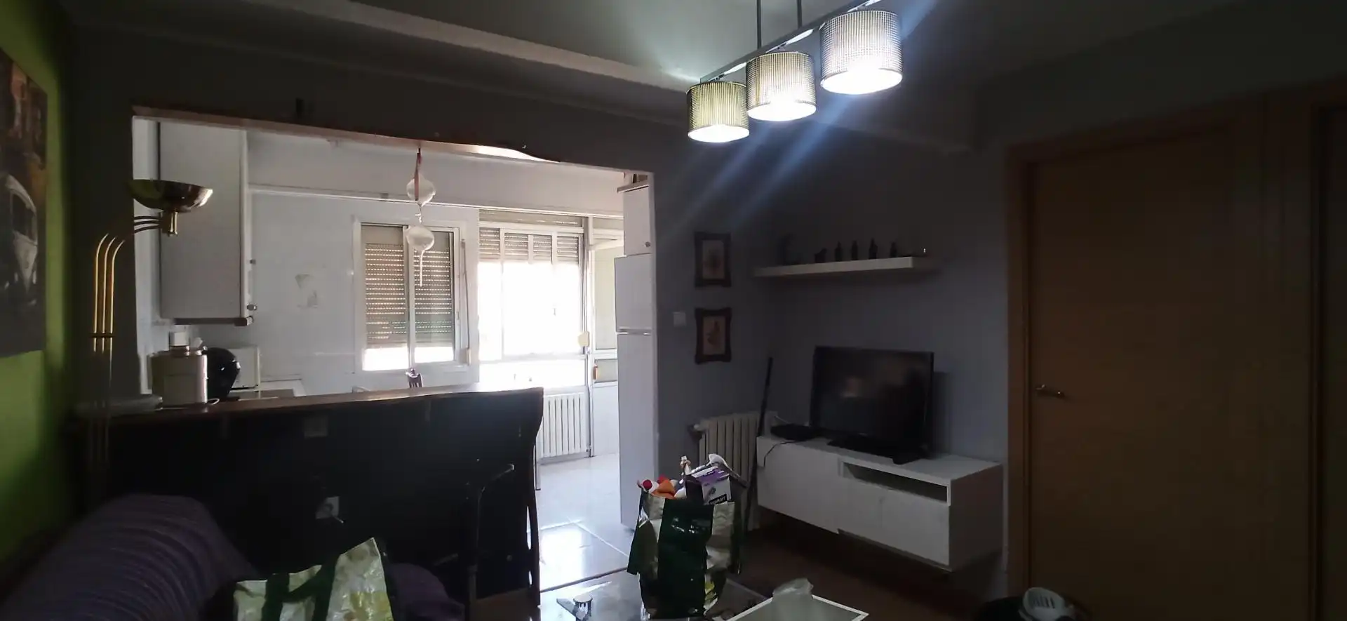 Sala d'estar de Pis en venda en Huesca amb Calefacció, Parquet i Moblat