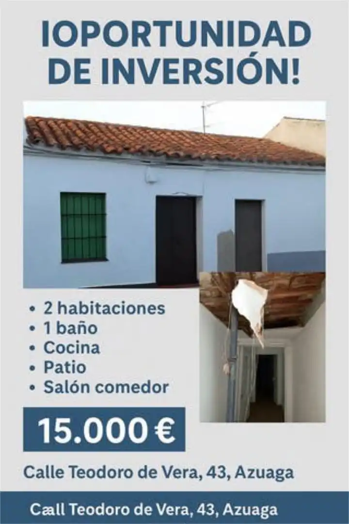 Vista exterior de Casa o chalet en venta en Azuaga con Terraza