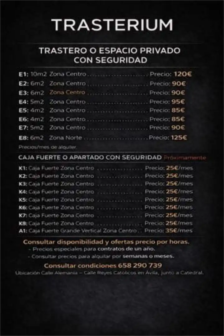 Trastero de alquiler en Ávila