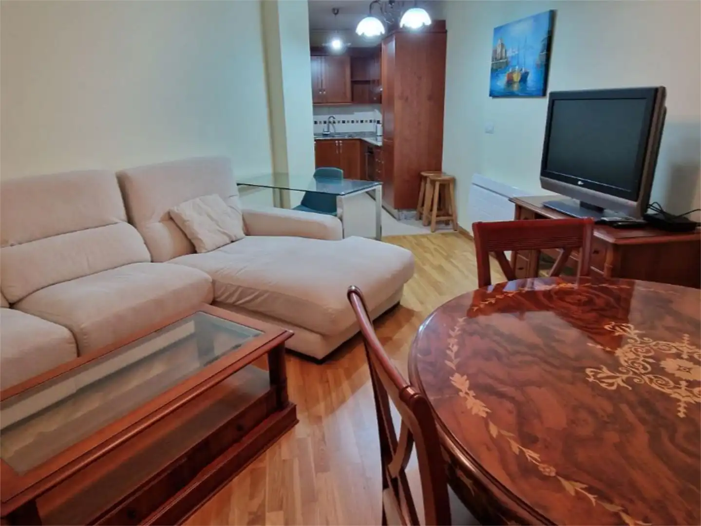 Wohnzimmer von Wohnung zum Verkauf in Cedeira mit Heizung, Parkett und Möbliert