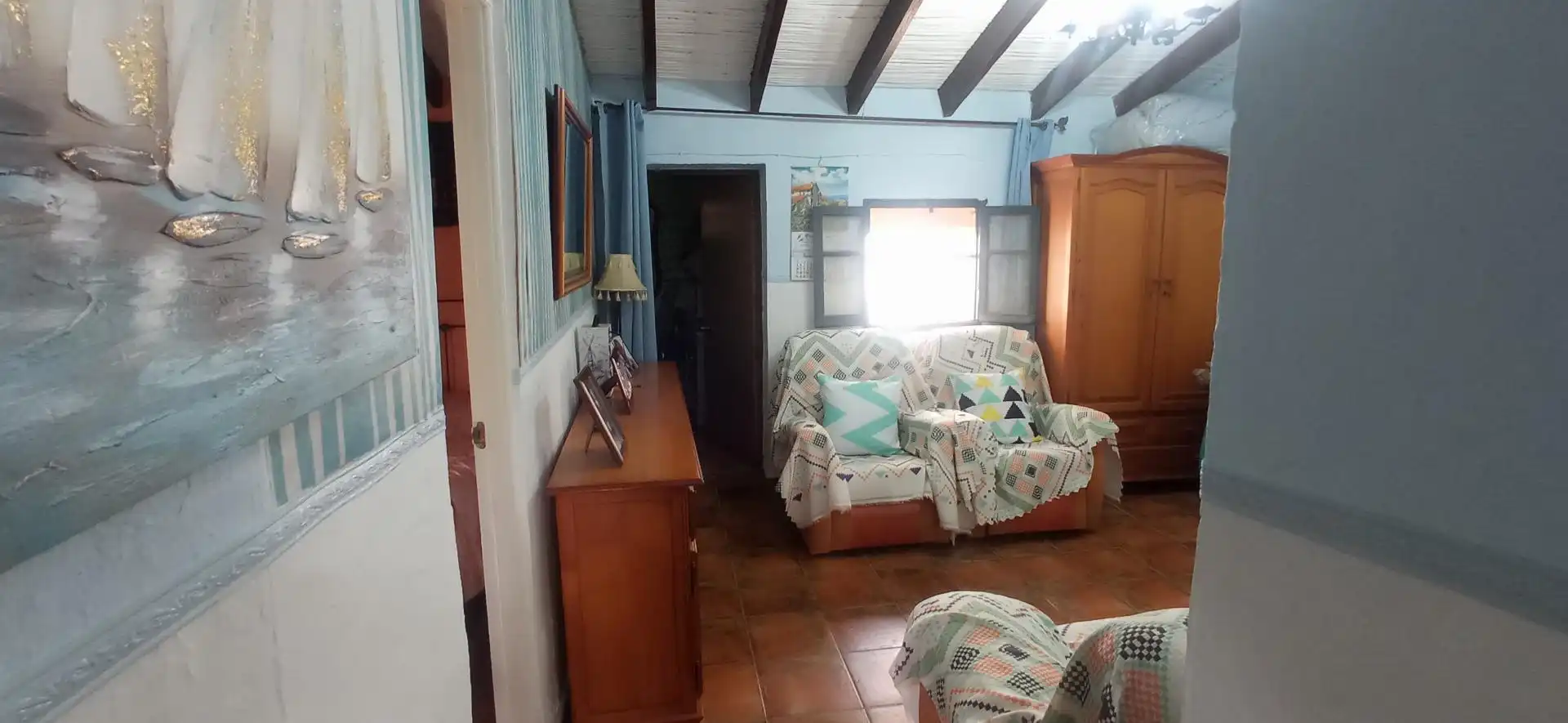 Living room of Detached homes for sale in Almáchar  with Air Conditioner, Heating and Terrace