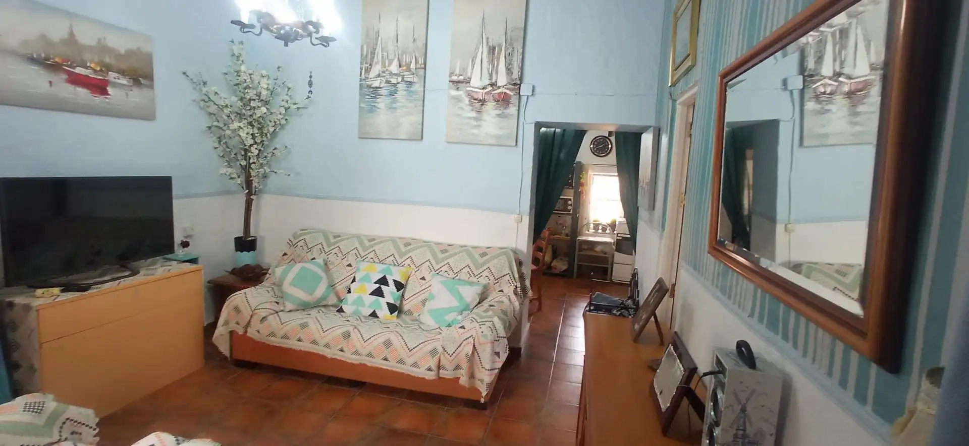 Living room of Detached homes for sale in Almáchar  with Air Conditioner, Heating and Terrace