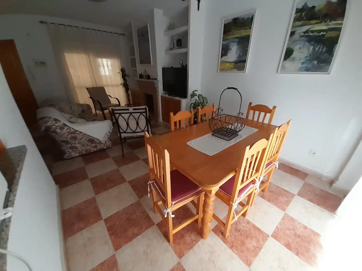 Esszimmer von Einfamilien-Reihenhaus zum Verkauf in La Antilla mit Privatgarten, Parkett und Terrasse
