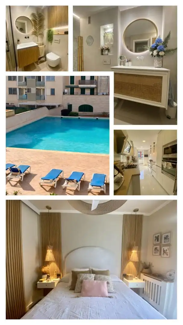 Swimming pool of Flat for sale in  Palma de Mallorca  with Air Conditioner, Heating and Private garden