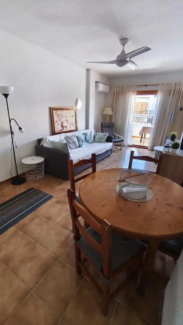 Flat for sale in Avinguda de Ronda, 100, Playa Tamarit - Playa Lissa Living room of Flat for sale in Santa Pola with Air Conditioner, Terrace and Swimming Pool