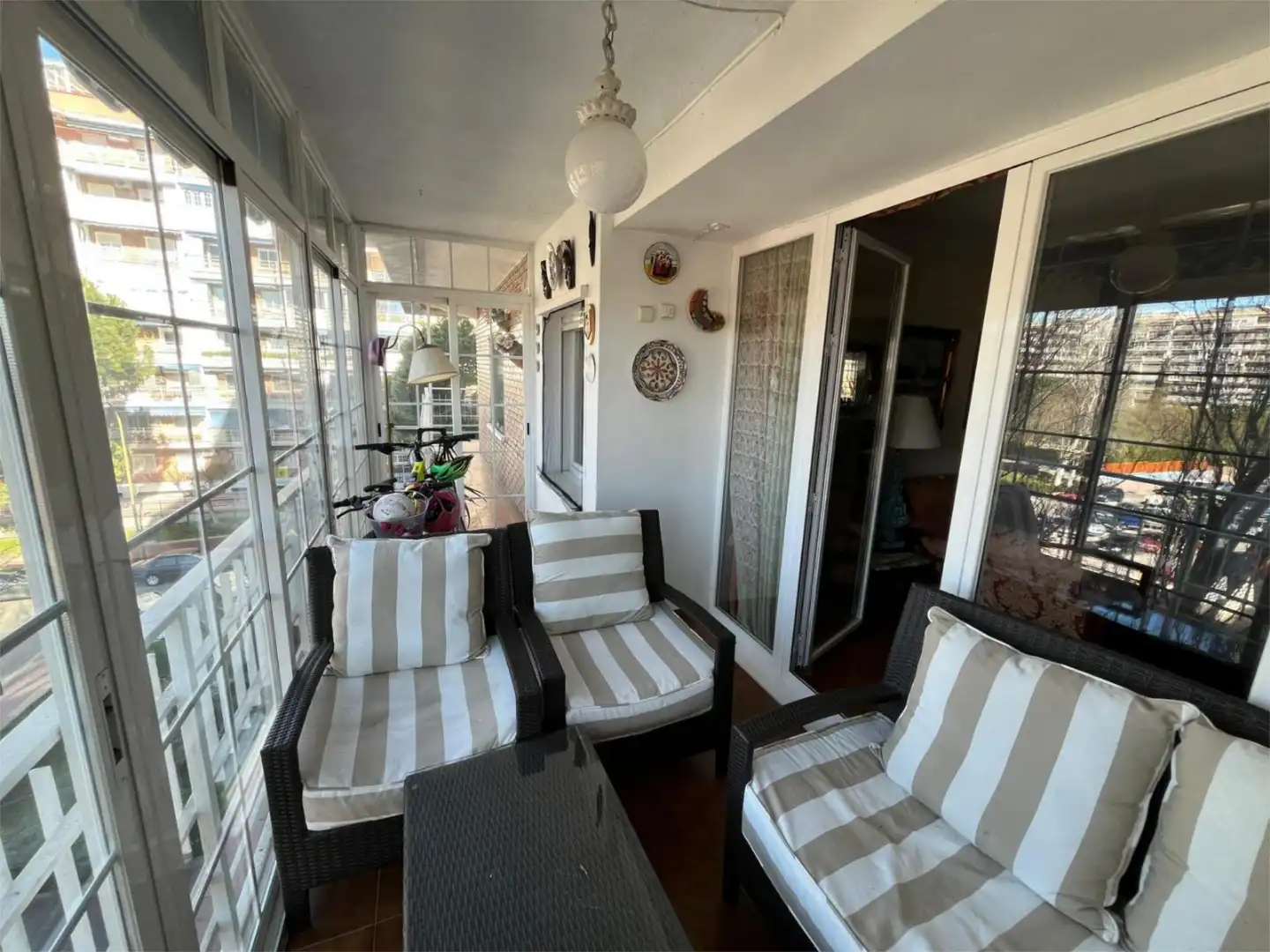 Balcony of Flat for sale in Móstoles  with Air Conditioner, Heating and Parquet flooring