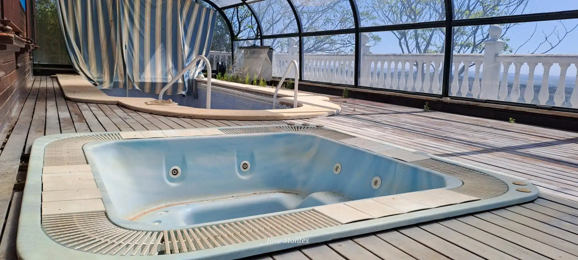 Piscina de Finca rústica en venda en Villanueva del Río y Minas amb Jardí privat, Terrassa i Piscina