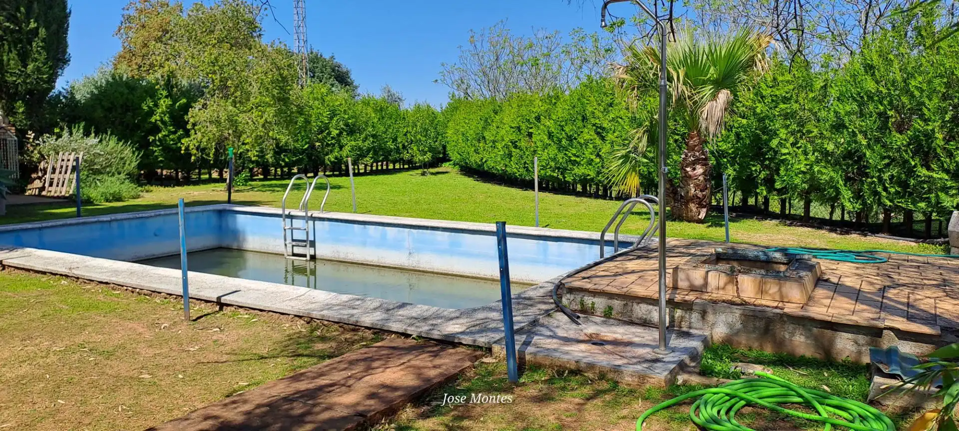 Piscina de Finca rústica en venda en Villanueva del Río y Minas amb Jardí privat, Terrassa i Piscina