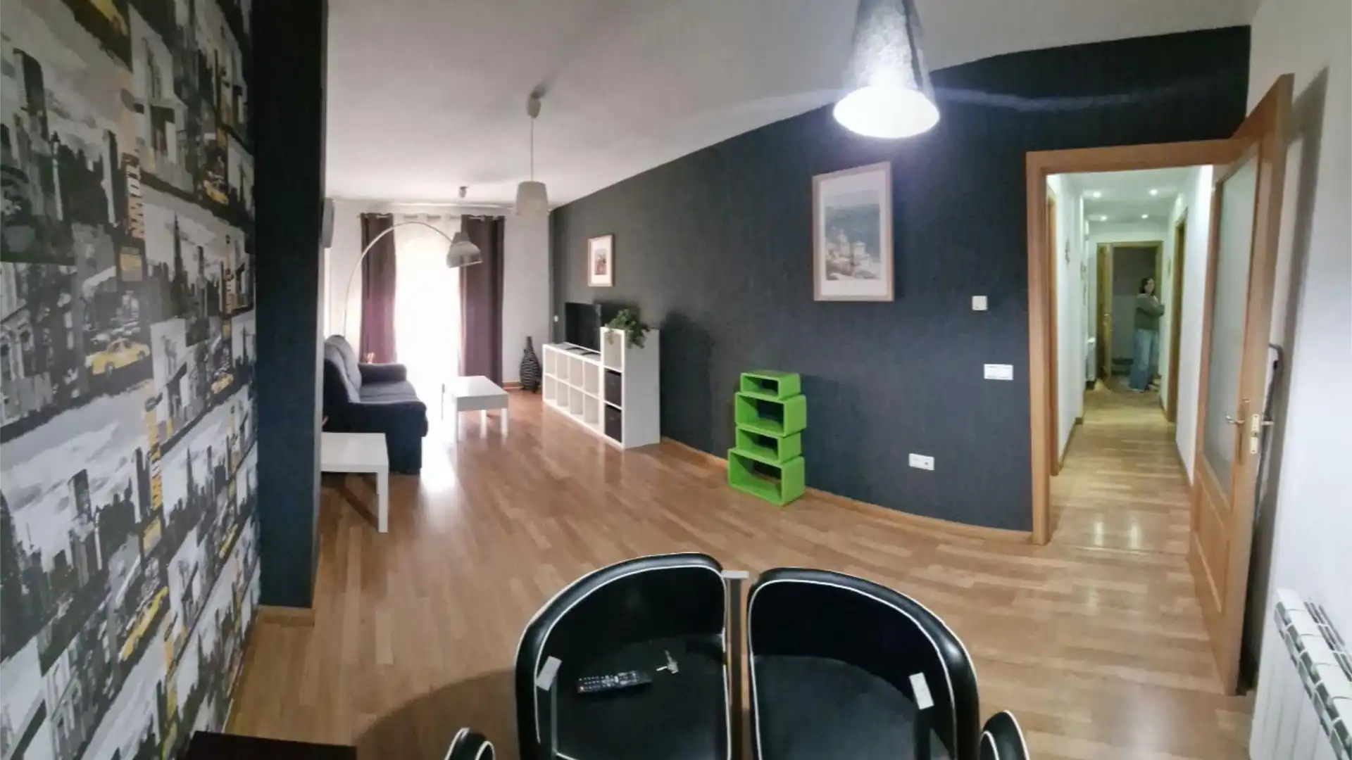 Living room of Flat for sale in Poblete  with Heating, Parquet flooring and Terrace