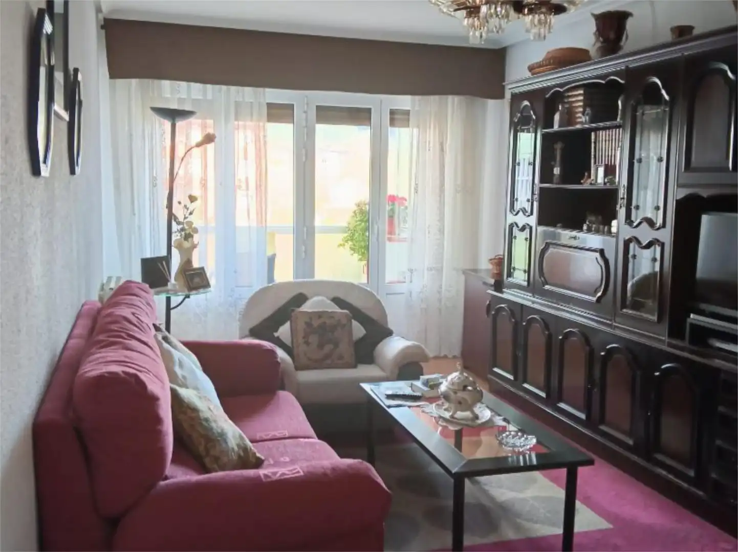 Wohnzimmer von Wohnung zum Verkauf in Usansolo mit Heizung, Parkett und Terrasse