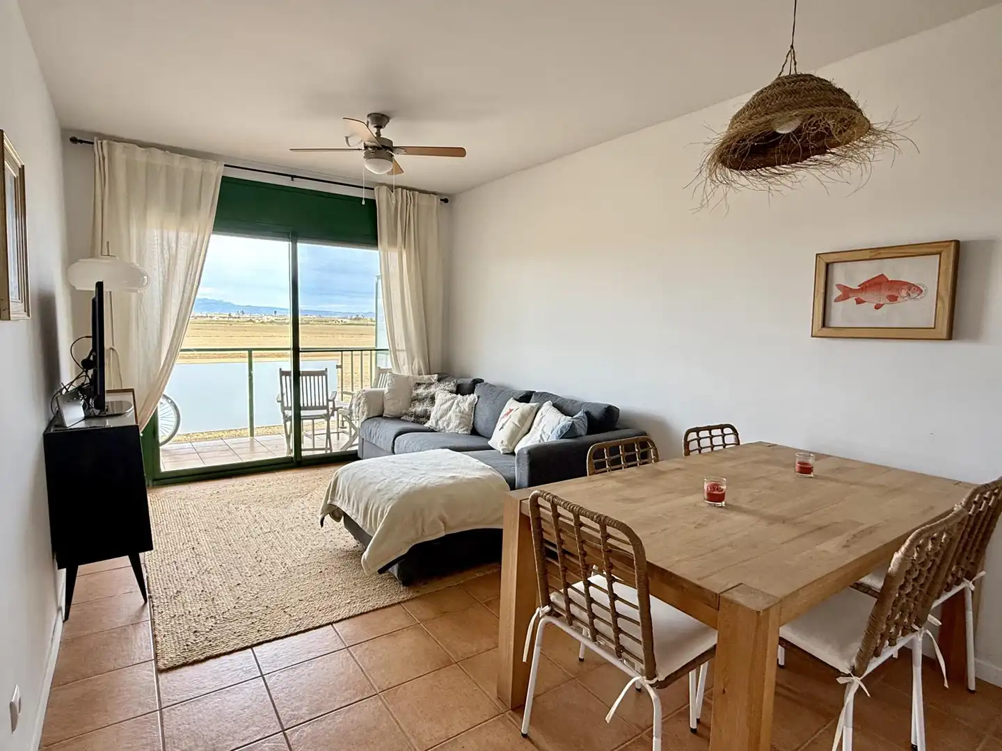 Living room of Flat for sale in Amposta  with Air Conditioner, Terrace and Balcony