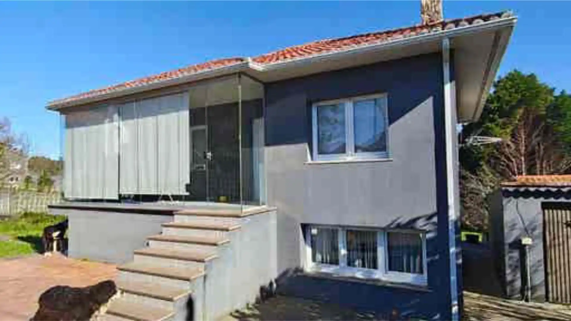 Exterior view of Single-family semi-detached for sale in Boiro  with Private garden, Terrace and Swimming Pool