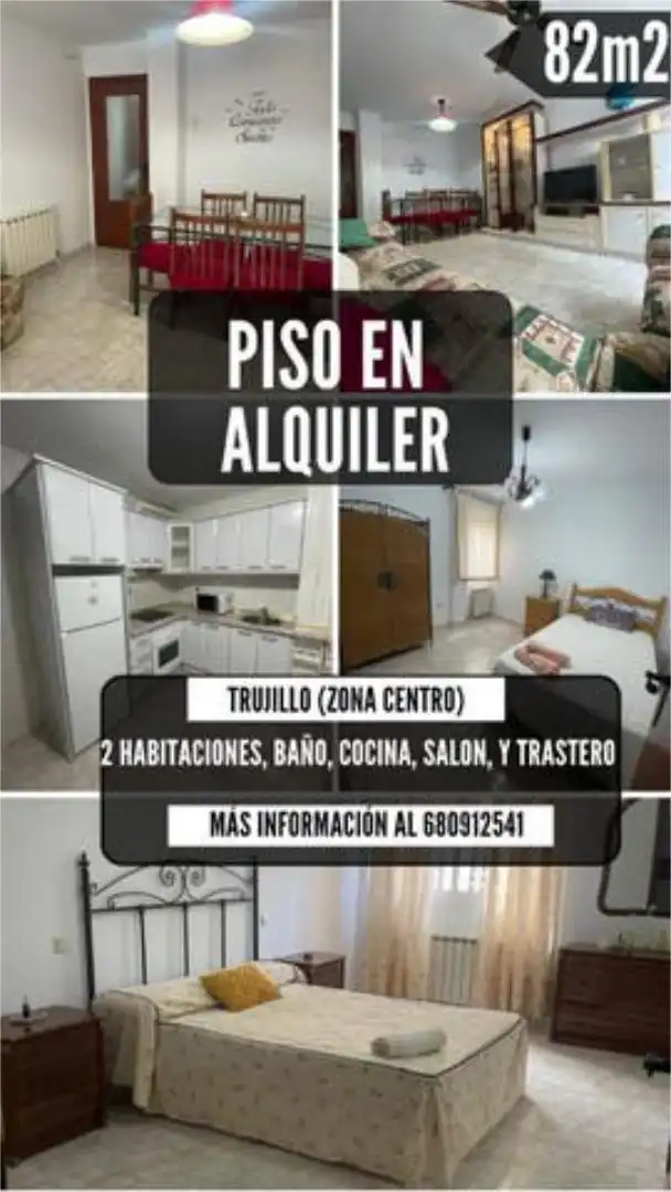 Cocina de Piso de alquiler en Trujillo con Calefacción, Trastero y Amueblado