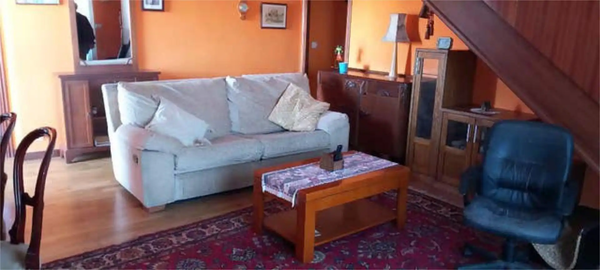 Sala de estar de Casa adosada de alquiler en Baiona con Jardín privado, Terraza y Amueblado