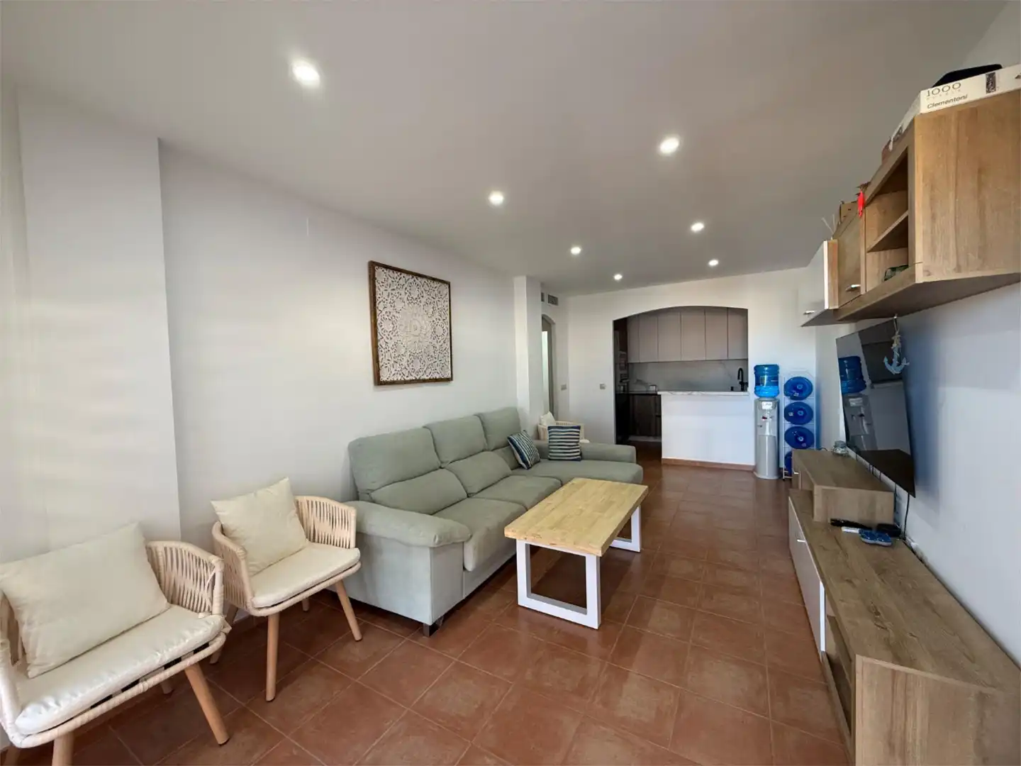 Living room of Flat for rent in Pulpí  with Air Conditioner, Heating and Private garden
