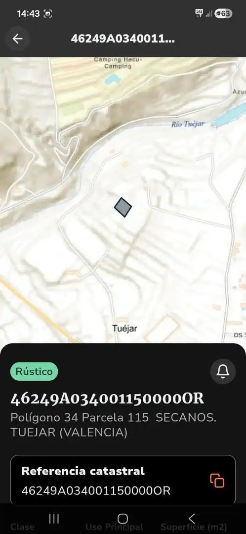 Terreno en venta en Tuéjar