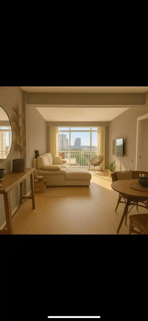 Living room of Flat for share in Málaga Capital  with Parquet flooring