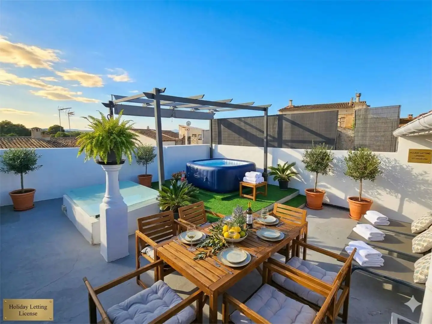 Terrasse von Wohnung zum Verkauf in Maria de la Salut mit Klimaanlage, Heizung und Privatgarten