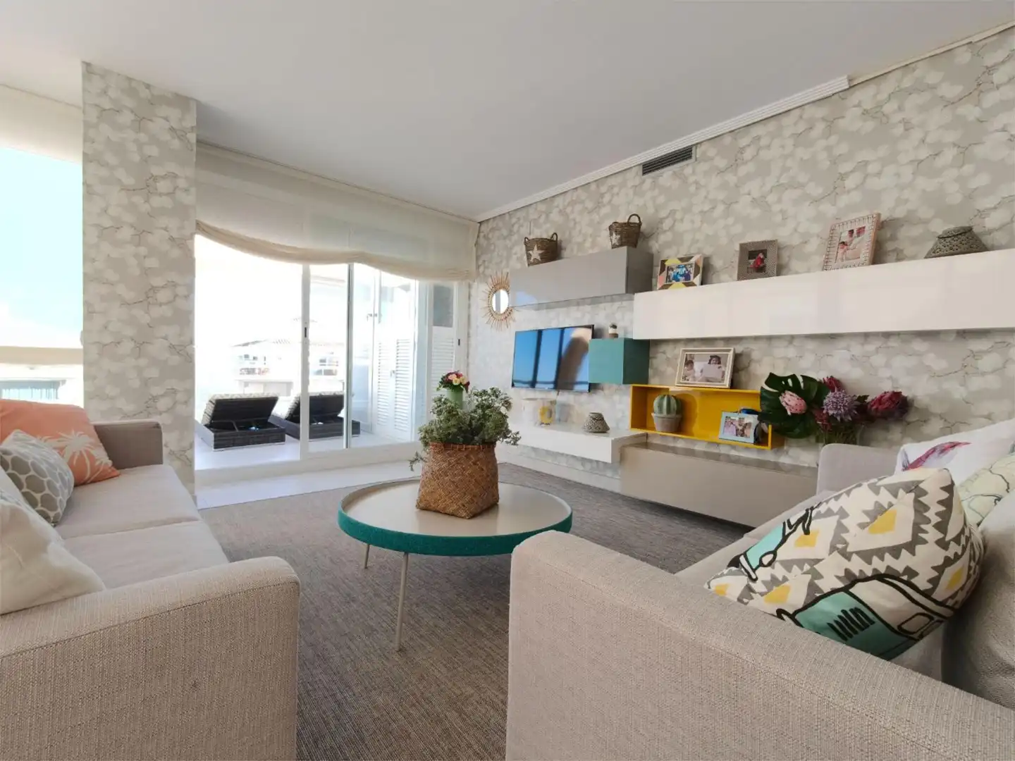 Ático en venta en Carrer D' Alacant, 8, Playa Norte Sala de estar de Ático en venta en Peñíscola / Peníscola con Aire acondicionado, Terraza y Piscina